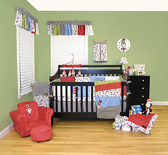 Trend Lab Dr. Seuss Cat in the Hat 3PC Crib Bedding Set
